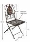 Preview: DanDiBo Sitzgruppe Eisen Garten Antik Bistroset AVIS Bistrotisch mit 2 Stühlen klappbar Metall Gartentisch