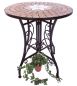 Preview: DanDiBo table mosaic metal mosaic table ? 60 cm 12001 garden table Mediterranean weatherproof bistro table side table garden with natural stone
