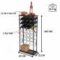 Preview: DanDiBo Wine Rack Metal Black Free-Standing Bottle Rack 100 cm Rico Modern Wine Rack Wine Stand Wine Bottle Holder