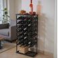 Preview: DanDiBo Wine Rack Metal Black Free-Standing Bottle Rack 100 cm Rico Modern Wine Rack Wine Stand Wine Bottle Holder