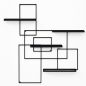 Preview: DanDiBo Wine rack Metal Black Black Line Bottle rack Bottle rack Bottle holder Wall rack