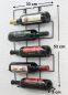 Preview: Wine rack "CINCO" 53cm HX13615 metal Bottle holder Bottle stand Shelf