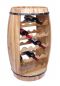 Preview: Wine rack wine barrel 0370 barrel wood natural 80 cm standing indoor bottle rack bottle holder shelf natural lacquer bar