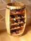 Preview: Wine rack wine barrel 0370 barrel wood natural 80 cm standing indoor bottle rack bottle holder shelf natural lacquer bar