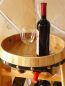 Preview: Wine rack wine barrel 0370 barrel wood natural 80 cm standing indoor bottle rack bottle holder shelf natural lacquer bar