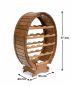 Preview: DanDiBo wine rack wood standing wine barrel 18 bottles brown stained bottle rack bottle holder barrel