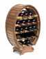 Preview: DanDiBo wine rack wood standing wine barrel 18 bottles brown stained bottle rack bottle holder barrel