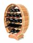 Preview: DanDiBo Weinregal Holz Stehend Weinfass 18 Flaschen Natur 77 cm Flaschenregal Flaschenhalter Fass