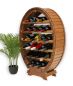 Preview: DanDiBo wine rack wood standing wine barrel 24 bottles brown bottle rack bottle holder barrel