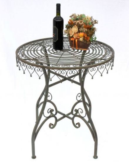 DanDiBo bistro table antique round folding table Malega 12184 bistro table garden table metal iron table balcony table vintage