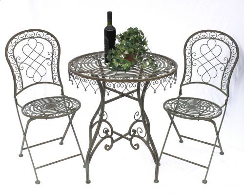 Table and chairs "Malaga" 12184-85 Garden table + 2 pcs. Garden chair Table Garden furniture