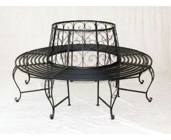 Round Bench Made Of Metal 120749 Tree Seat Garden Round Bench Made Of Metal 120749 Tree Seat Garden D 160cm H