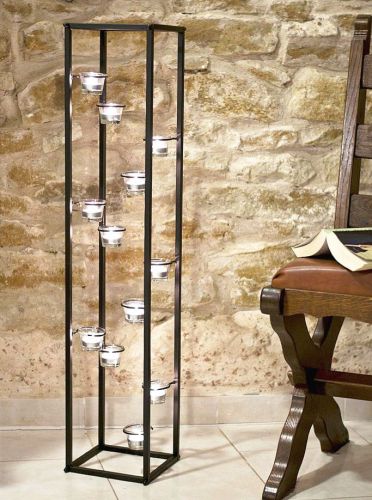 Lichtsäule Teelichthalter 100cm Teelicht Ständer für 12 Teelichter 93004 Kerzenhalter