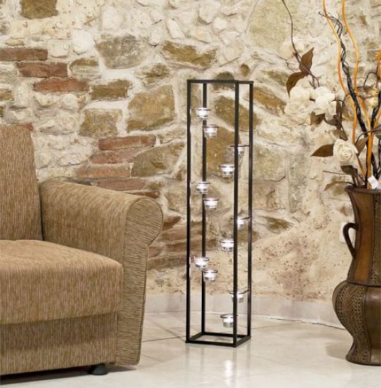 Light column Candle holder 100cm tea light stand for 12 tea lights 93004 Candle