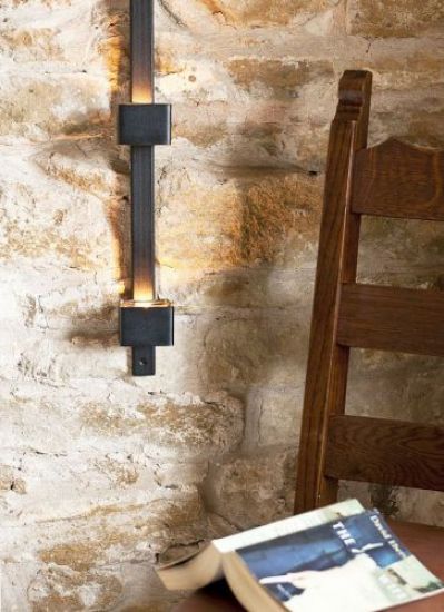 Wall mounted candle holder Four Candelabra metal 92cm Candle holder Lantern