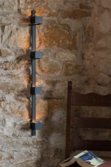Wall mounted candle holder Four Candelabra metal 92cm Candle holder Lantern