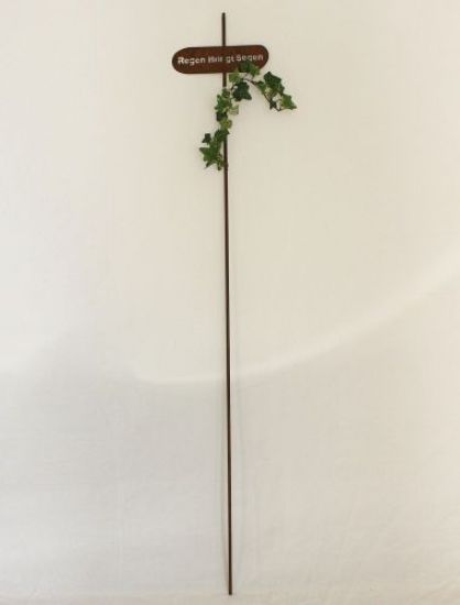 Climbing aid garden plug "Rain brings blessing" H-120 cm Climbing aid plug metal