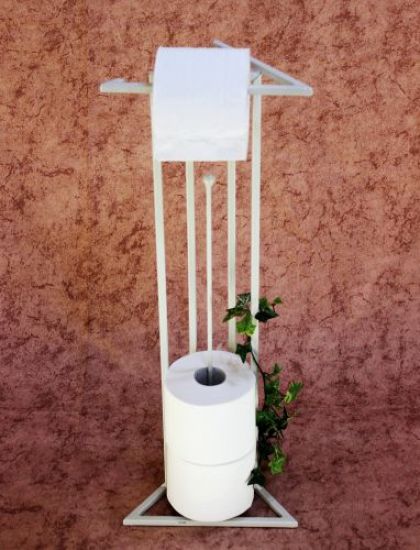 Uniquely designed toilet roll stand LUXX White Toilet paper holder Toilet roll stand