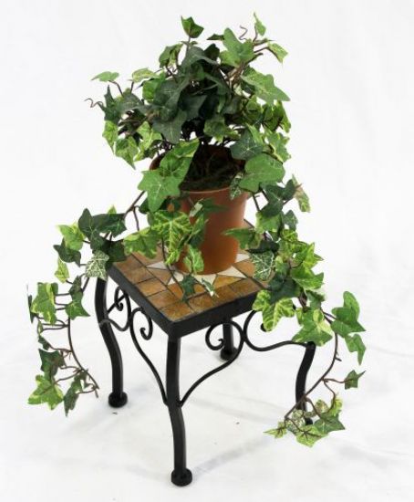DanDiBo Flower Stool Mosaic Square 21 cm Flower Stand 12015 Side Table Plant Stand Mosaic Table Small