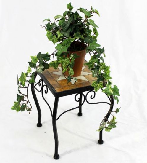 Blumenhocker Merano Mosaik 12015 Blumenständer 28cm Hocker Eckig Beistelltisch