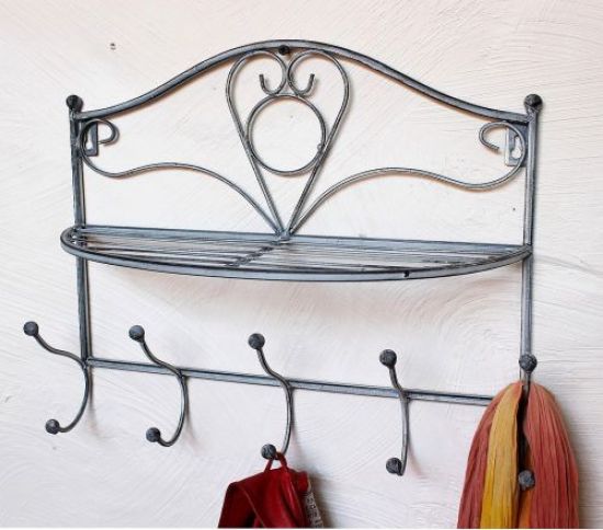 Hat rack "Romance" 20122 Wall-mounted Hat Rack 38cm Coat hook Shelf Hook