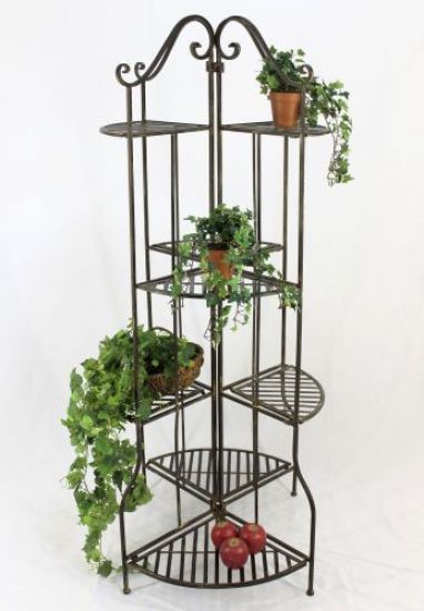 Flower stage 167cm Flower shelf 110243 Flower stand Plant stand Shelf brown