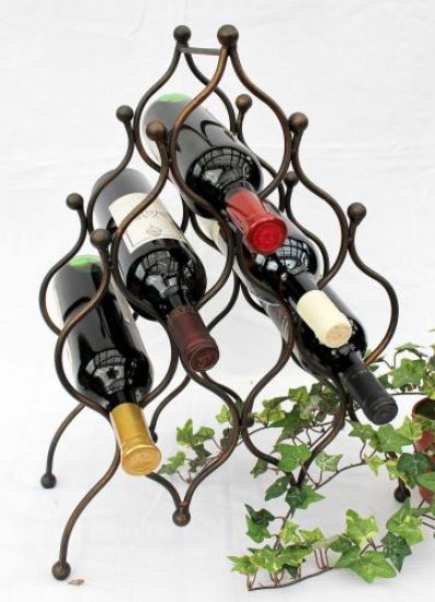 Weinregal JD130406 aus Metall für 8 Flaschen Flaschenhalter 50cm Flaschenregal