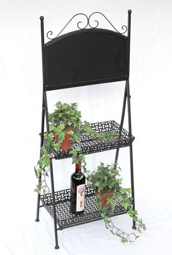 Flower stage 130837 made from metal with Chalk board 108cm Flower stand Plant stage