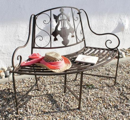 Bench JD130838 made from metal Garden bench Seat Tree bench 2-Seater 116cm Round bench