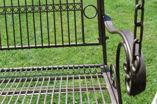 DanDiBo Hanging bench metal garden 82505 Swing with chains Garden swing Tree swing Bench Hollywood swing Swing bench