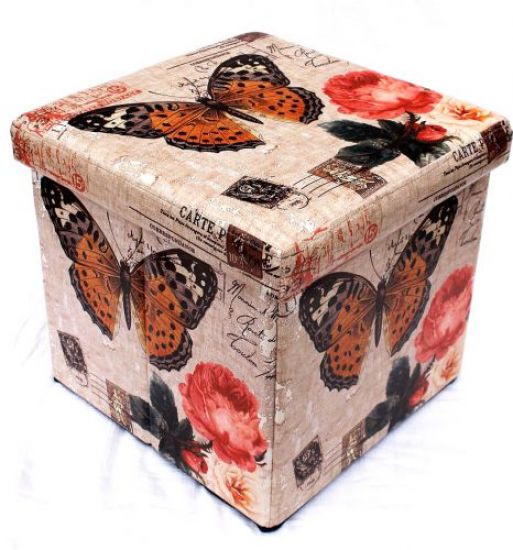 Hocker aus Kunstleder Sitzhocker 2218 Aufbewahrungsbox 40cm Sitzwürfel Truhe Korb