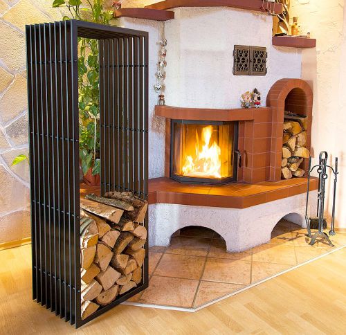 Firewood rack D-Style 150cm Firewood stand 10105 Woodbasket Firewoodstand Woodshelf