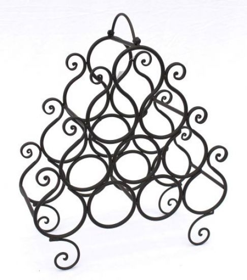 Weinregal JC130060 aus Metall für 10 Flaschen Flaschenhalter 52cm Flaschenregal