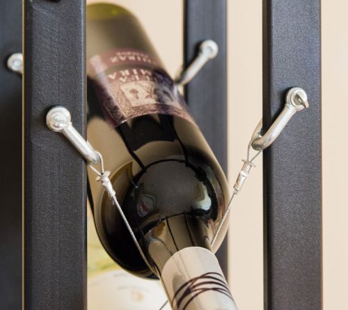Designer Wine rack "Pit" 100cm made from metal Bottle stand Bottle holder Bar