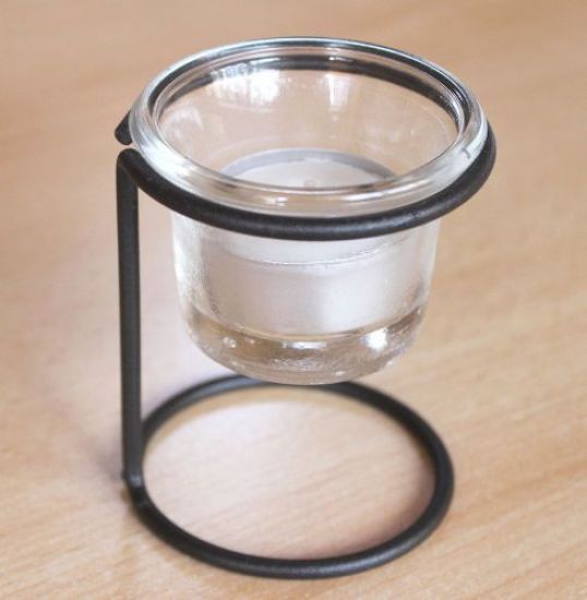 Tealight holder 11151A Candle holder H-9 cm D-6.5 cm Tea light Lantern Tea light glass