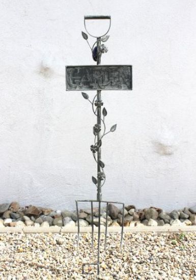 Rankhilfe Gabel Garten 92110 Rankgitter aus Metall H-130cm B-28cm Kletterhilfe