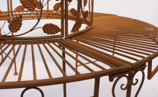 Round bench metal Bench 100112 Tree bench Seat Garden bench D-140cm H-84cm