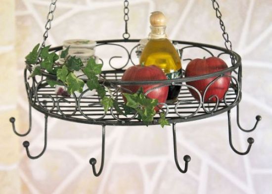 Pot rack 09930 Pan rack D-49cm Hanging shelf Hanging Rack Hook Ceiling pot rack