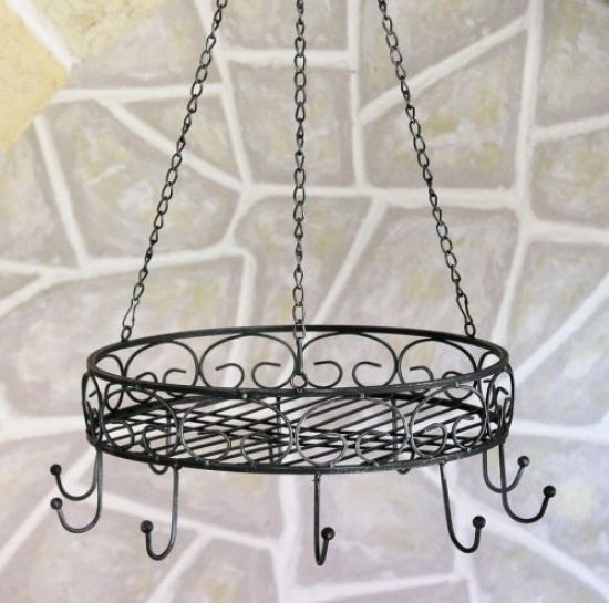 Pot Rack 09930 Pan Rack D 38cm Hanging Shelf Hanging Rack Hook Ceiling Pot Rack