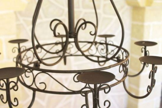Kronleuchter Vintage Chandelier Antik 101318 Luster Wohnzimmer Kerzenhalter D-60 cm Hängeleuchter Metall