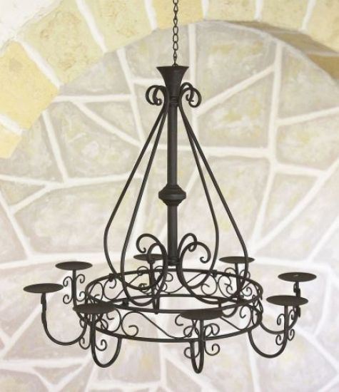 Kronleuchter Vintage Chandelier Antik 101318 Luster Wohnzimmer Kerzenhalter D-60 cm Hängeleuchter Metall