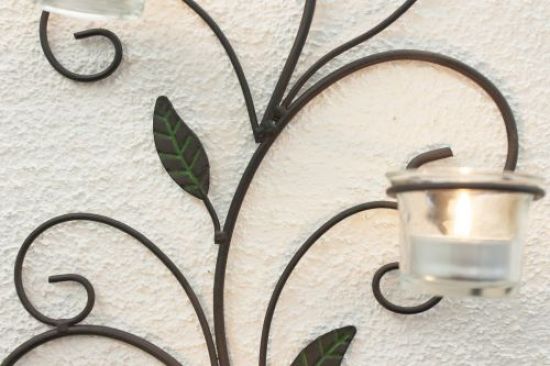 Wall Mounted Candle Holder 131004 Candle Holder Metal 45cm Candelabra Candle Holder Dandibo Ambiente