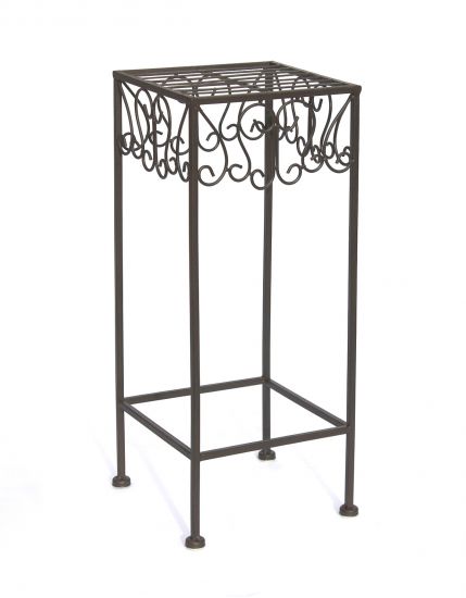 DanDiBo Flower Stool Metal Brown Square 50 cm Flower Stand 140127-S Side Table Plant Stand Flower Column
