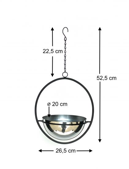 DanDiBo 2er Set Blumenampel Innen Metall Wand Hängepflanzen 53 cm 96087 M mit Topf Silber Pflanzenhänger Blumenhänger Topfhänger Blumen Blumentopfhänger Hängetopf