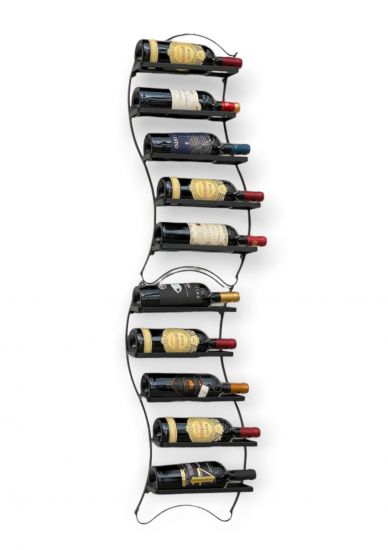 DanDiBo set of 2 wine racks metal black wall expandable for 10 bottles Lento bottle rack 96270 bottle rack wine bottle holder bottle holder