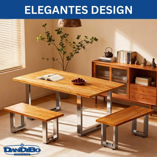 DanDiBo 2x Bench Frame Stainless Steel 43 x 30 cm Bench Legs Bench Feet 96675 Bench Runners Coffee Table Table Legs Frame