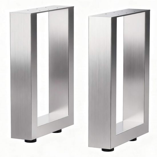 DanDiBo 2x Bench Frame Stainless Steel 43 x 30 cm Bench Legs Bench Feet 96675 Bench Runners Coffee Table Table Legs Frame