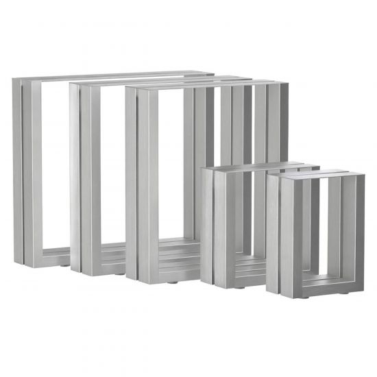 DanDiBo 2x Bench Frame Stainless Steel 43 x 30 cm Bench Legs Bench Feet 96675 Bench Runners Coffee Table Table Legs Frame