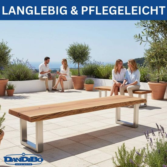 DanDiBo 2x Bench Frame Stainless Steel 43 x 30 cm Bench Legs Bench Feet 96675 Bench Runners Coffee Table Table Legs Frame