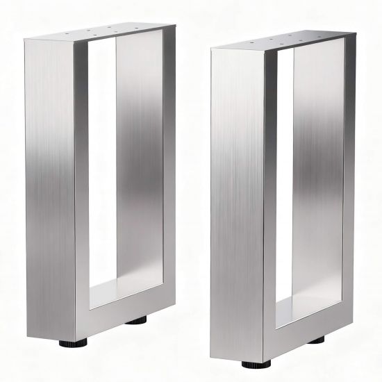 DanDiBo 2x Bankgestell Edelstahl 43 x 40 cm Bank Füße Bankbeine 96674 Bankkufen Couchtisch Tisch Beine Tischgestell